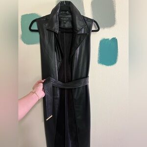 Marc New York Sleeveless Leather Duster